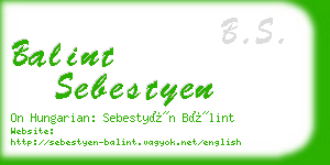 balint sebestyen business card